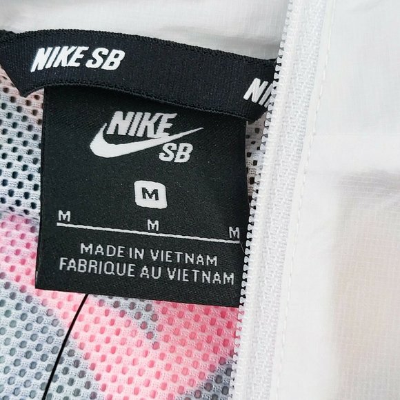 Nike SB Paradise Windbreaker Men's Skateboarding Jacket White Floral DD0368-100 - Picture 7 of 9